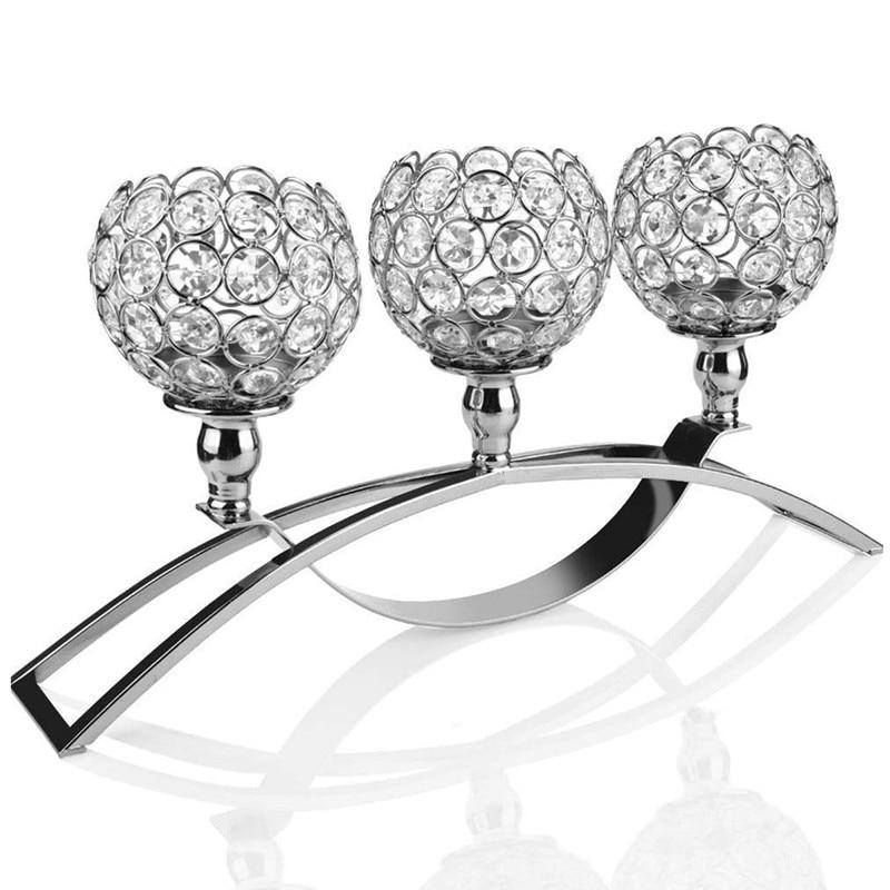 3 Arm Crystal Candelabra