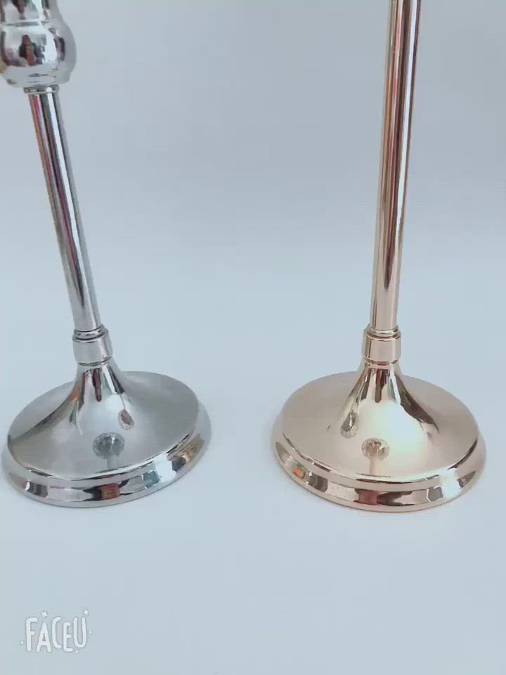 Crystal Long-Stem Candle Holders