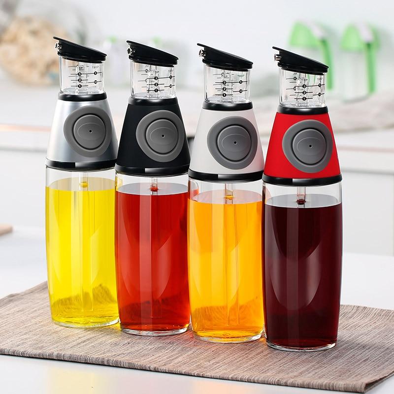 Press-and-Measure Oil and Vinegar Dispenser