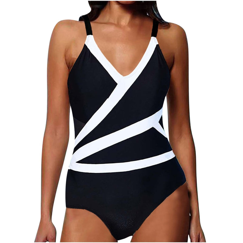 One-Piece Patterned Scoop Back Bathing Suit for Women