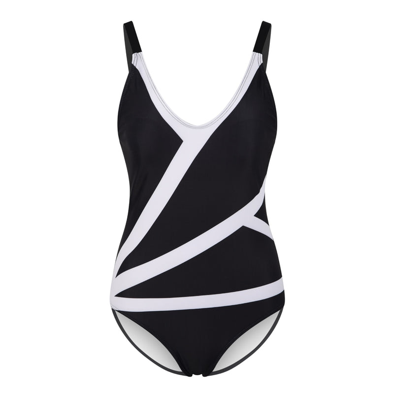 One-Piece Patterned Scoop Back Bathing Suit for Women