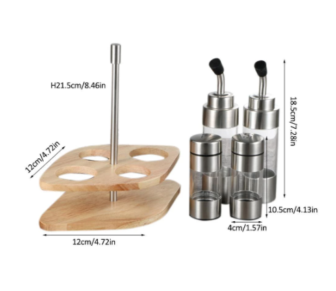 Stainless Steel Spice and Condiments Set