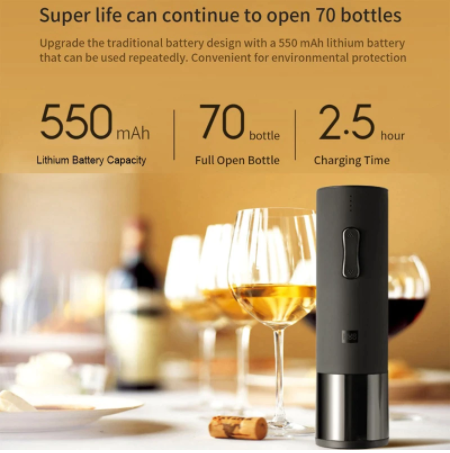 Electric Wine Bottle Opener and Stopper