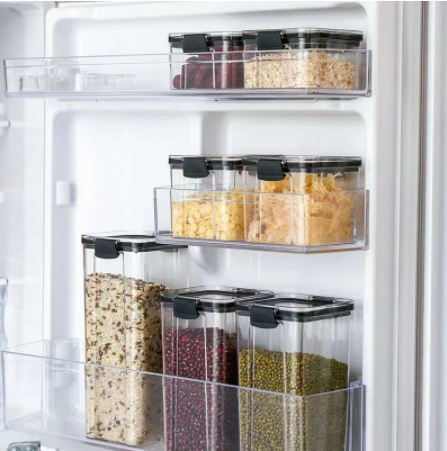 Square Food Storage Container with Clip-On Lid