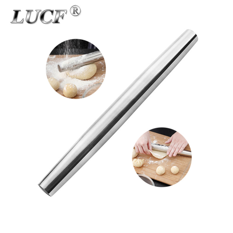Sleek Modern Stainless Steel Rolling Pin