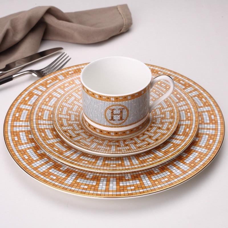 Ceramic Plate with Geometric Design