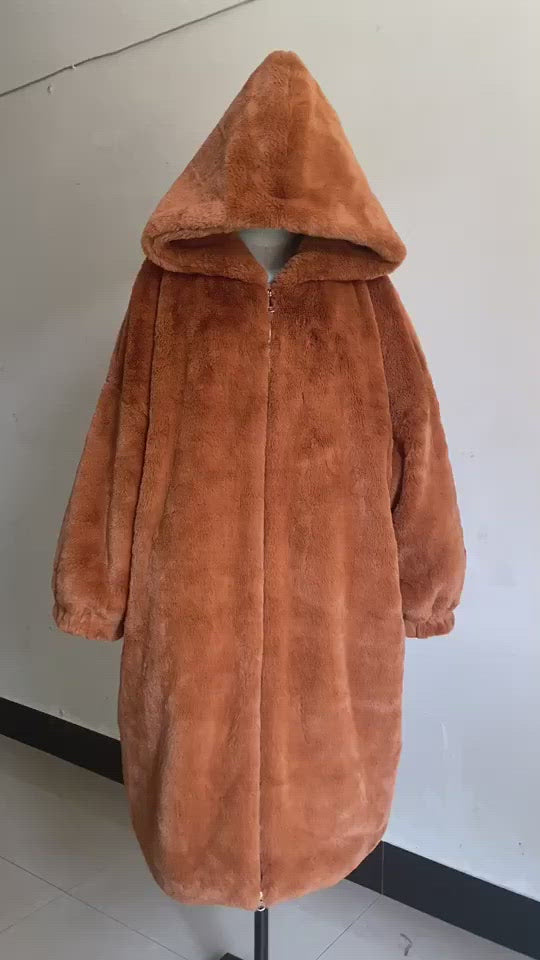 Hooded Faux-Fur Winter Coat