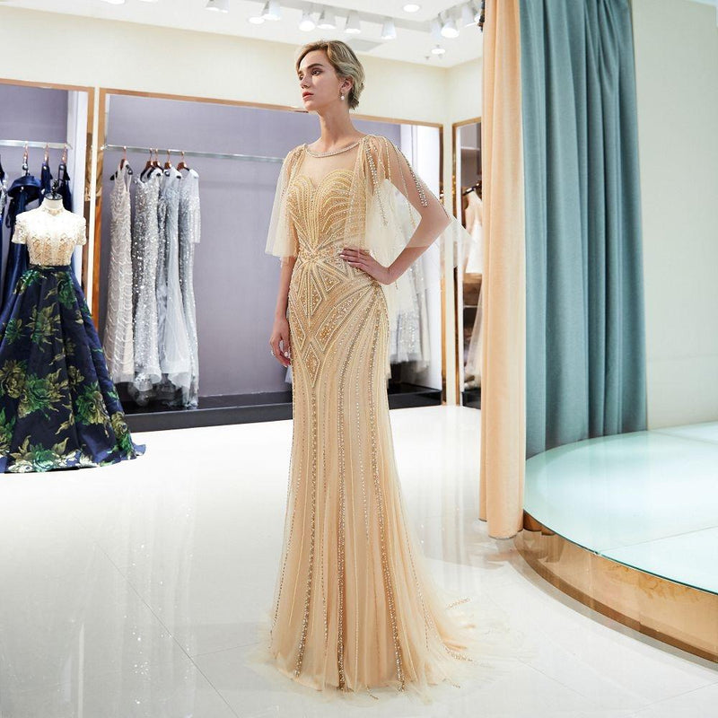 Formal Evening Gown with Beading