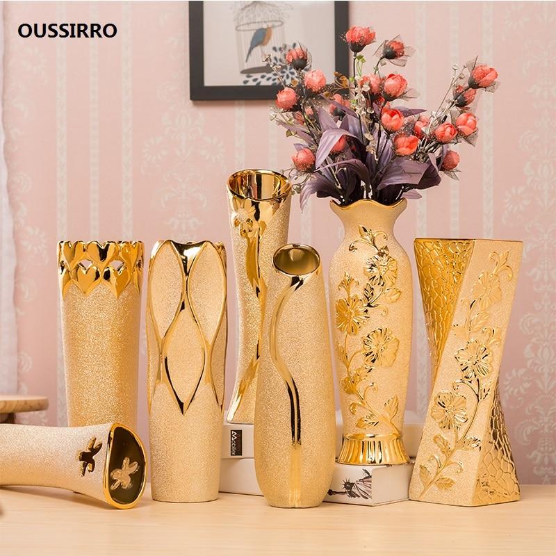 Golden Ceramic Vase