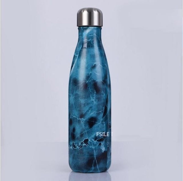Patterned Stainless Steel Water Bottle (500 ml, 1,000 ml)