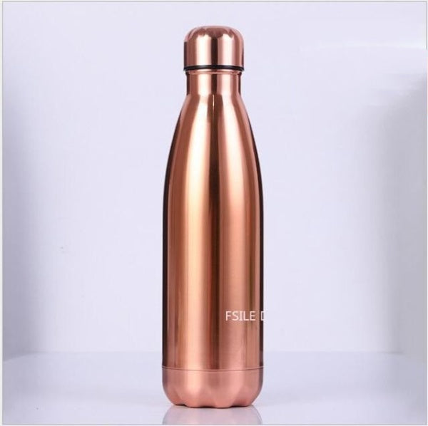 Patterned Stainless Steel Water Bottle (500 ml, 1,000 ml)
