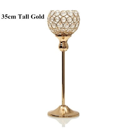 Crystal Long-Stem Candle Holders