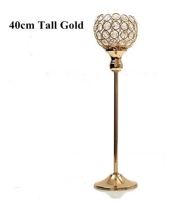 Crystal Long-Stem Candle Holders