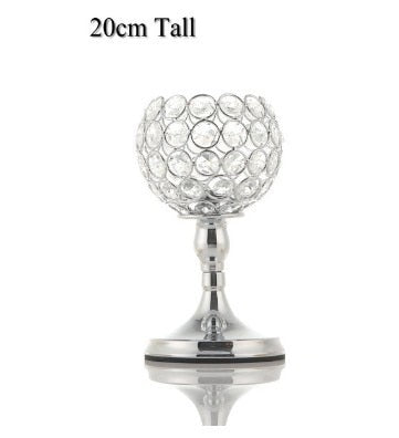 Crystal Long-Stem Candle Holders