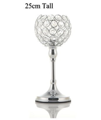 Crystal Long-Stem Candle Holders