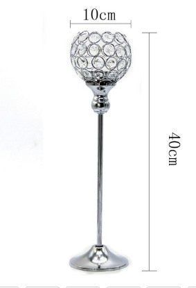 Crystal Long-Stem Candle Holders