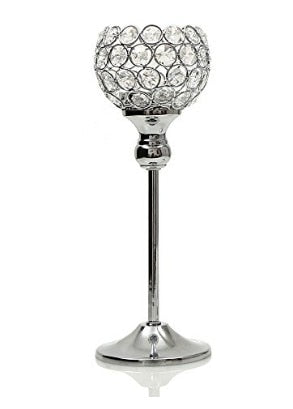 Crystal Long-Stem Candle Holders