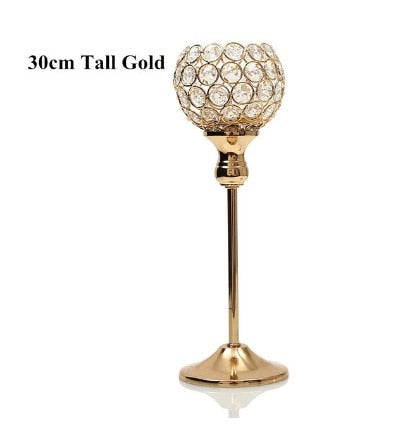 Crystal Long-Stem Candle Holders