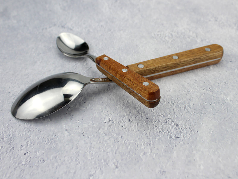 Delightful Stainless Steel Wooden-Handle Cutlery Set