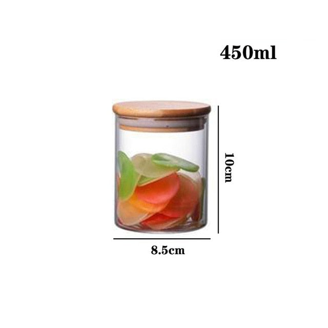 Round Food Storage Container with Bamboo Lid