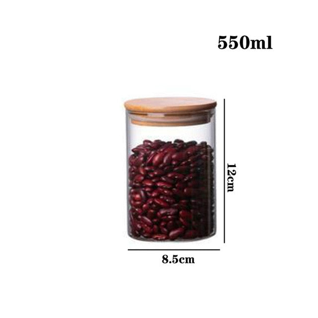 Round Food Storage Container with Bamboo Lid