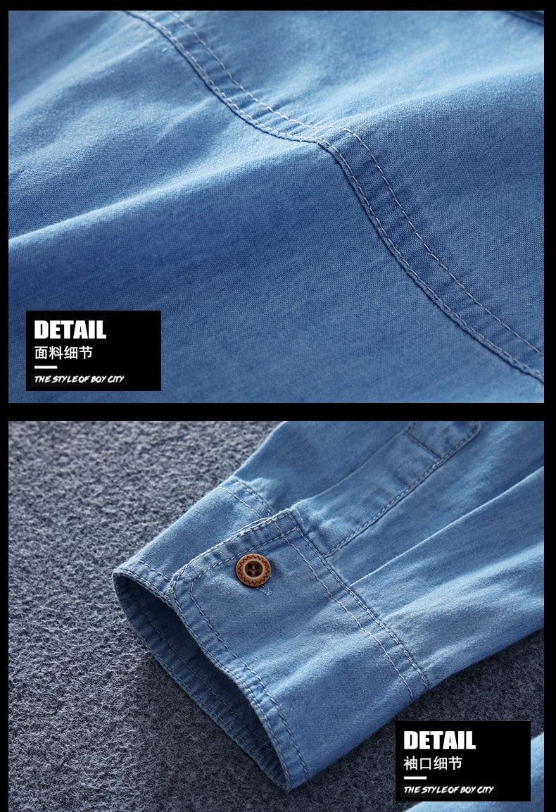 Button-Down Denim Shirt