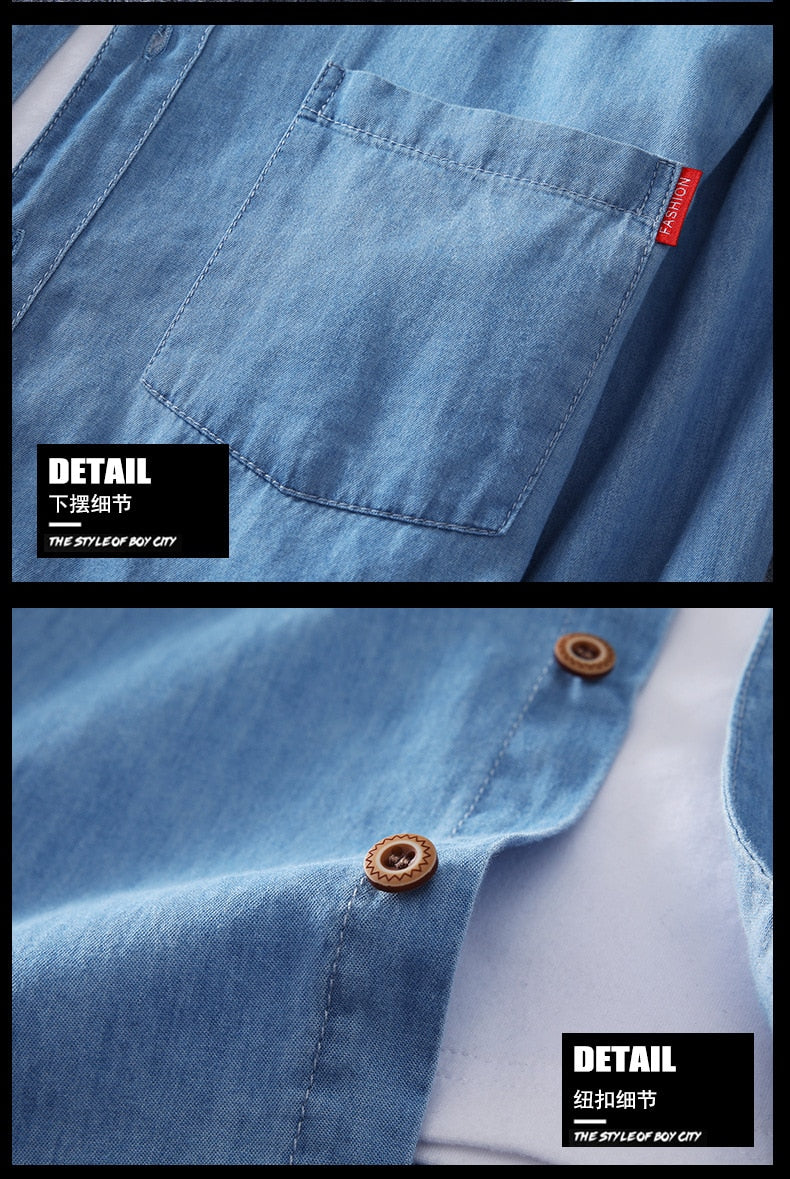 Button-Down Denim Shirt