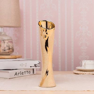 Golden Ceramic Vase