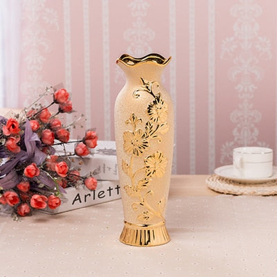 Golden Ceramic Vase