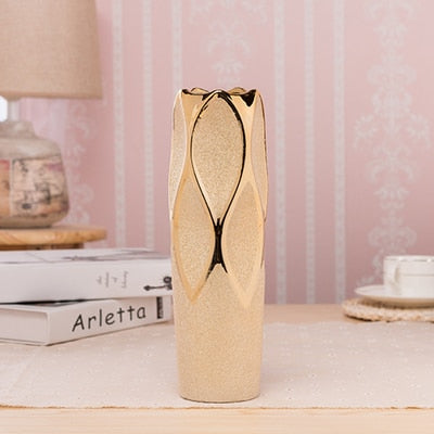 Golden Ceramic Vase