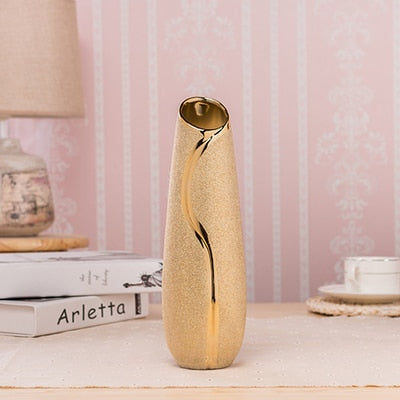 Golden Ceramic Vase