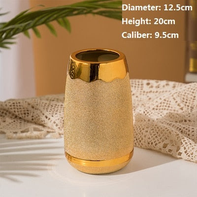 Golden Ceramic Vase