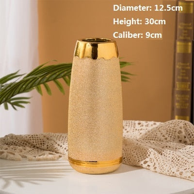 Golden Ceramic Vase