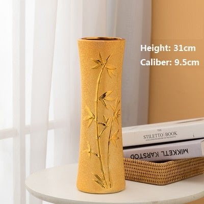 Golden Ceramic Vase