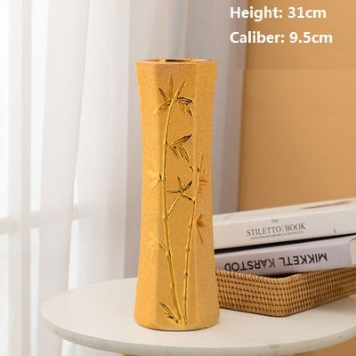 Golden Ceramic Vase