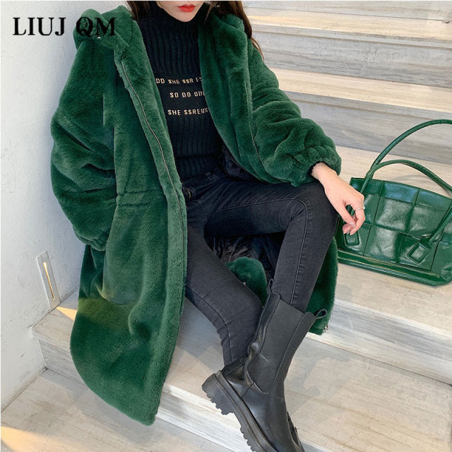 Hooded Faux-Fur Winter Coat