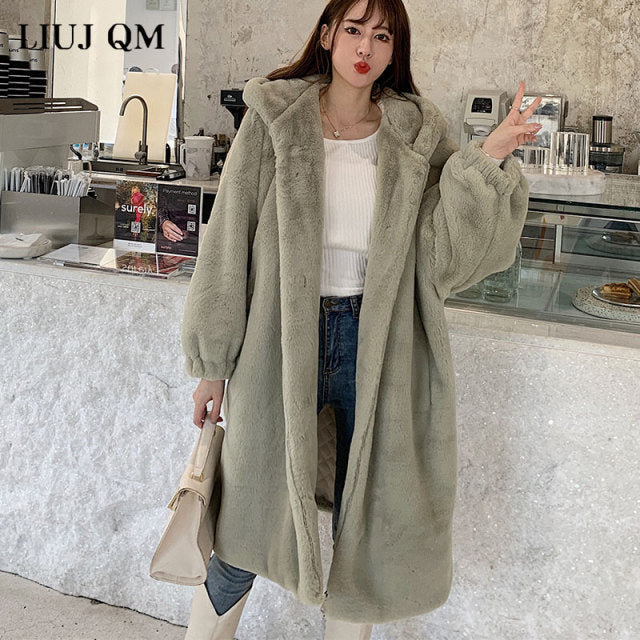 Hooded Faux-Fur Winter Coat