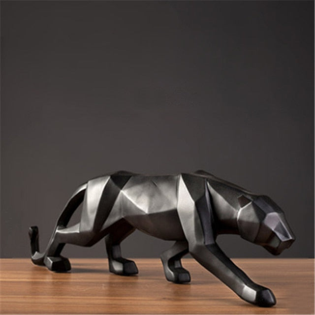 Geometric Panther Figurine