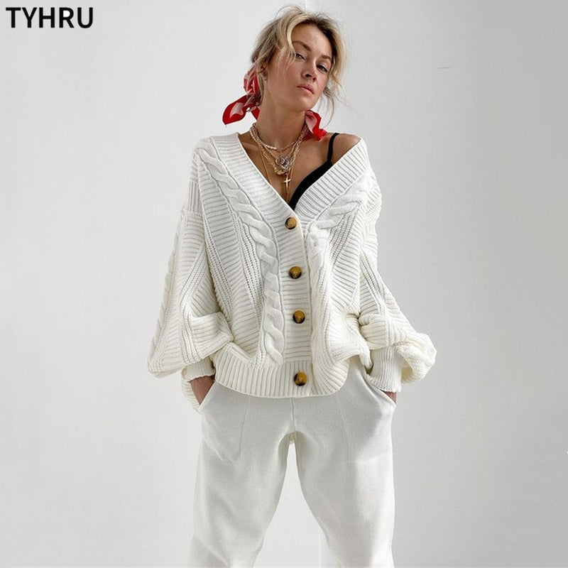 Sweat Pants and Cardigan Set