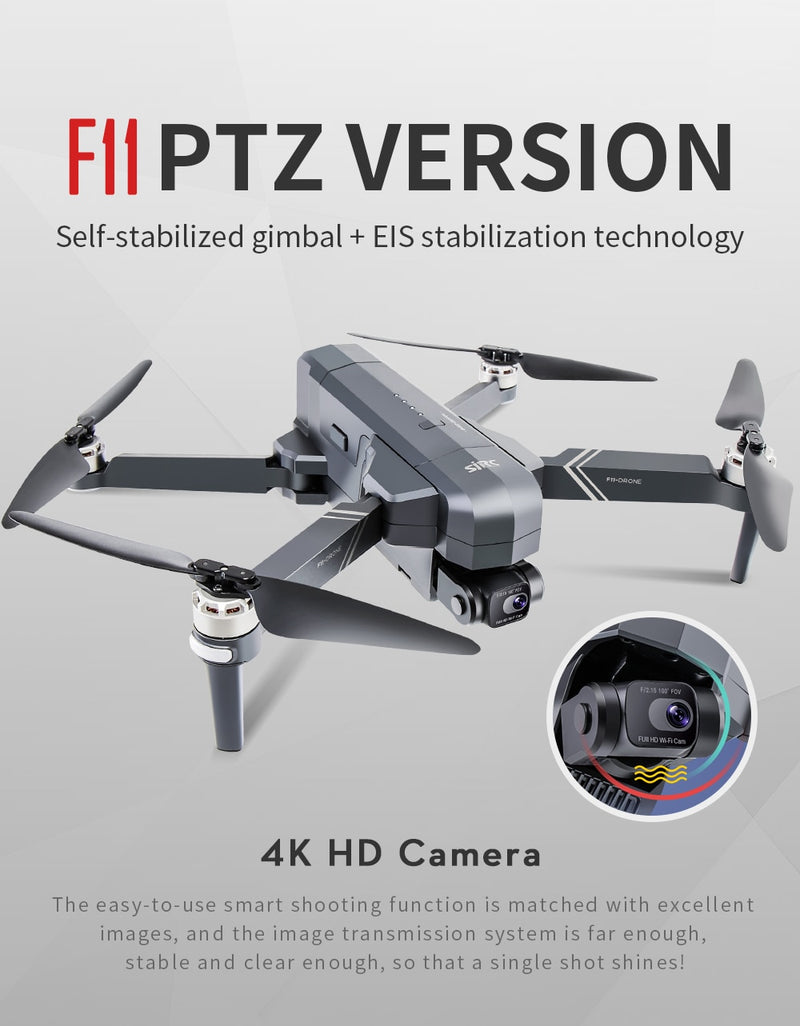 SJRC F11 PRO Double-Axis Drone GPS WiFi 4K HD Camera