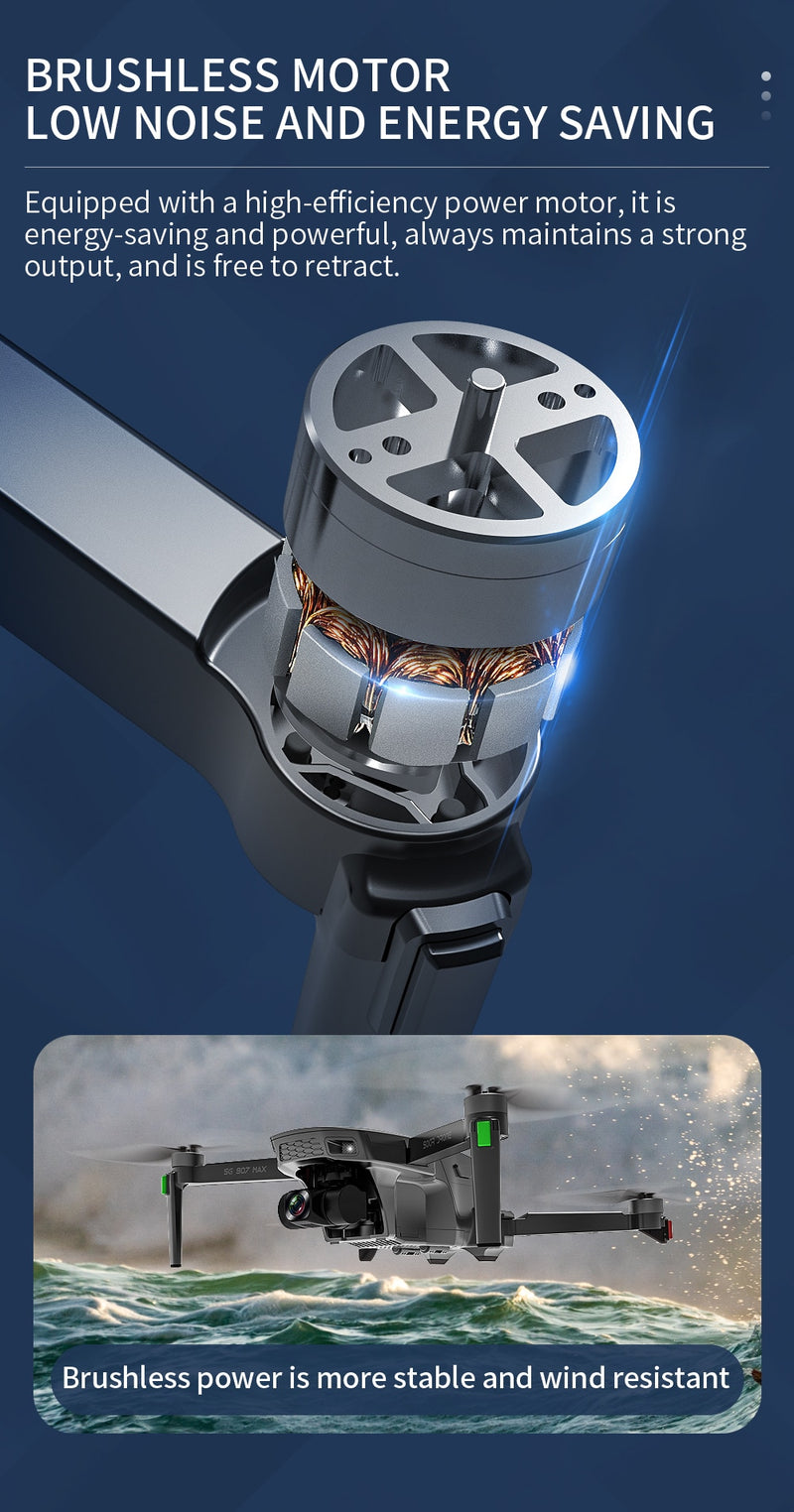SG907 MAX Triple-Axis Drone 5G WiFi GPS 4K Camera