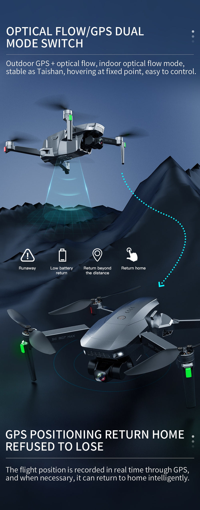 SG907 MAX Triple-Axis Drone 5G WiFi GPS 4K Camera