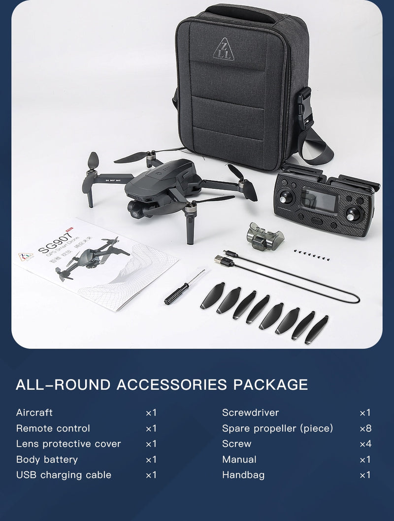 SG907 MAX Triple-Axis Drone 5G WiFi GPS 4K Camera