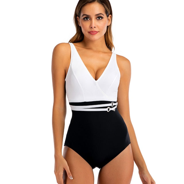 Black & White One-Piece Swimsuit