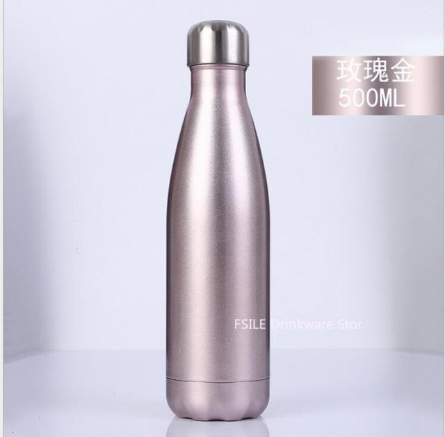 Patterned Stainless Steel Water Bottle (500 ml, 1,000 ml)