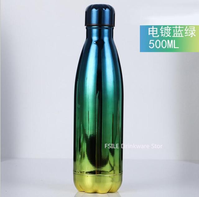 Patterned Stainless Steel Water Bottle (500 ml, 1,000 ml)