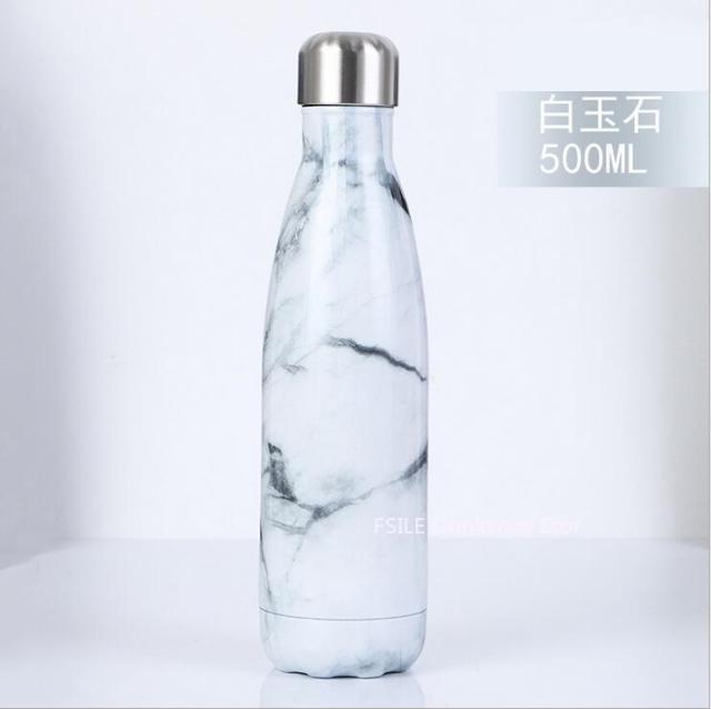 Patterned Stainless Steel Water Bottle (500 ml, 1,000 ml)