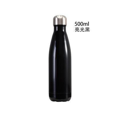 Patterned Stainless Steel Water Bottle (500 ml, 1,000 ml)