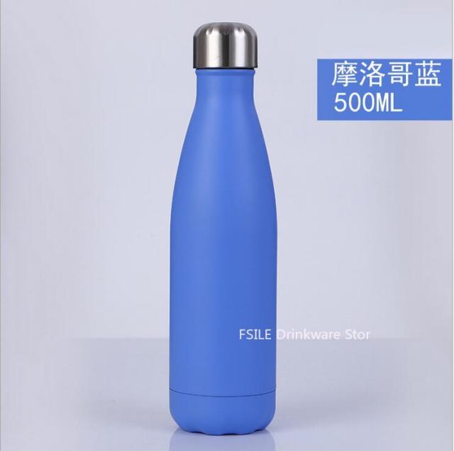 Patterned Stainless Steel Water Bottle (500 ml, 1,000 ml)