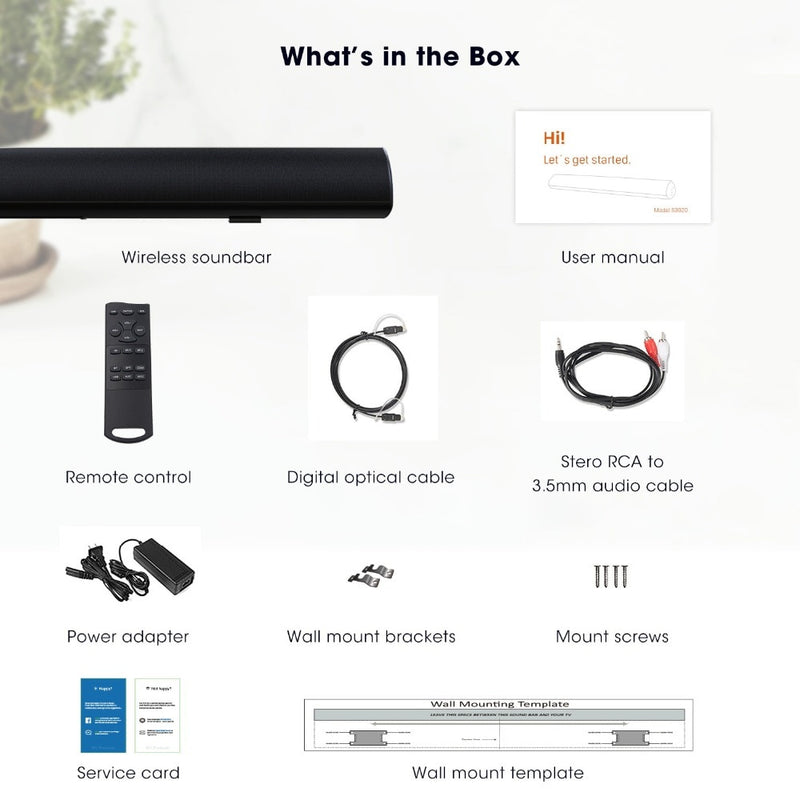 ELE Home Theater 100 W Soundbar Surround Sound